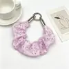 Chaveiro Scrunchie de Gaze Dupla com Bolinhas Pulseira de Pulso Fresca de Verão Pingente Curto para Bolsa Celular Atacado