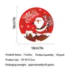Suministros para Fiesta Navideña Transfronteriza Fiesta Familiar Papel de Plato de Santa Claus Vaso de Papel Cuchillo de Servilleta Juego de Vajilla Decoración