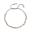 Collar de Concha Tejido a Mano con Hilo Moda Transfronteriza Europea y Americana Ajustable Simple para Clavícula Venta al por Mayor No