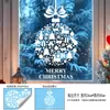 Pegatinas electrostáticas navideñas para ventanas al por mayor creativas combinaciones navideñas flor bola pegatinas electrostáticas para vidrio pegatinas decorativas electrostáticas para paredes de vidrio
