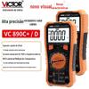 Multímetro digital Victory VC890C + /D com Proteção Total display digital multímetro medição de capacitância 2000UF temperatura