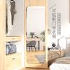 Espejo de cuerpo entero para pared, autoadhesivo, para el hogar, dormitorio, armario, puerta de armario, dormitorio, parche invisible, sin perforaciones