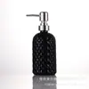 Frasco Cosmético Tipo Pump, Frasco Transparente de Álcool em Gel Levemente Luxuoso, Frasco Dispensador de Vidro Preto para Shampoo e Gel de Banho