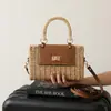 Bolso de nicho transfronterizo modelo nuevo 2026 moda femenina bolso tejido de paja para vacaciones en la playa y la costa, bolso de hombro y cruzado