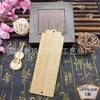 Etiqueta de bambu em branco bênção desejo carro ornamentos forma bambu placa material cloisonne esmalte placa de fundo material faça você mesmo