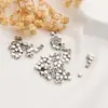 Contas quadradas tridimensionais de cobre banhado a ouro 18k com retenção de cor, contas soltas para colares, pulseiras e acessórios de joias DIY, contas espaçadoras quadradas atacado