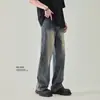 Jeans Retrô Cleanfit High Street Americano para Homens, Calças de Perna Larga Soltas de Perna Reta Levemente Flare, Novo Estilo Outono 2026