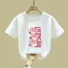Nueva Camiseta de Verano de Manga Corta para Niños con Estampado de Dibujos Animados para Niños y Niñas, Versátil Top de Algodón Puro con Estampado para Bebés, Moderno