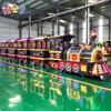 Tren Turístico Eléctrico Sin Rieles Equipo de Diversión Venta Directa Plaza del Parque Vehículo a Batería Fabricante Fuente Uso Exterior de Pasajeros