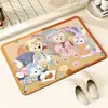Tapete de chão para banheiro Sanrio lama de diatomáceas desenho animado tapete absorvente porta do banheiro tapete antiderrapante para pés banheiro vaso sanitário