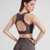 Top esportivo com costas vazadas e bojo, colete esportivo para corrida e fitness, top de yoga como peça externa, colete tudo-em-um