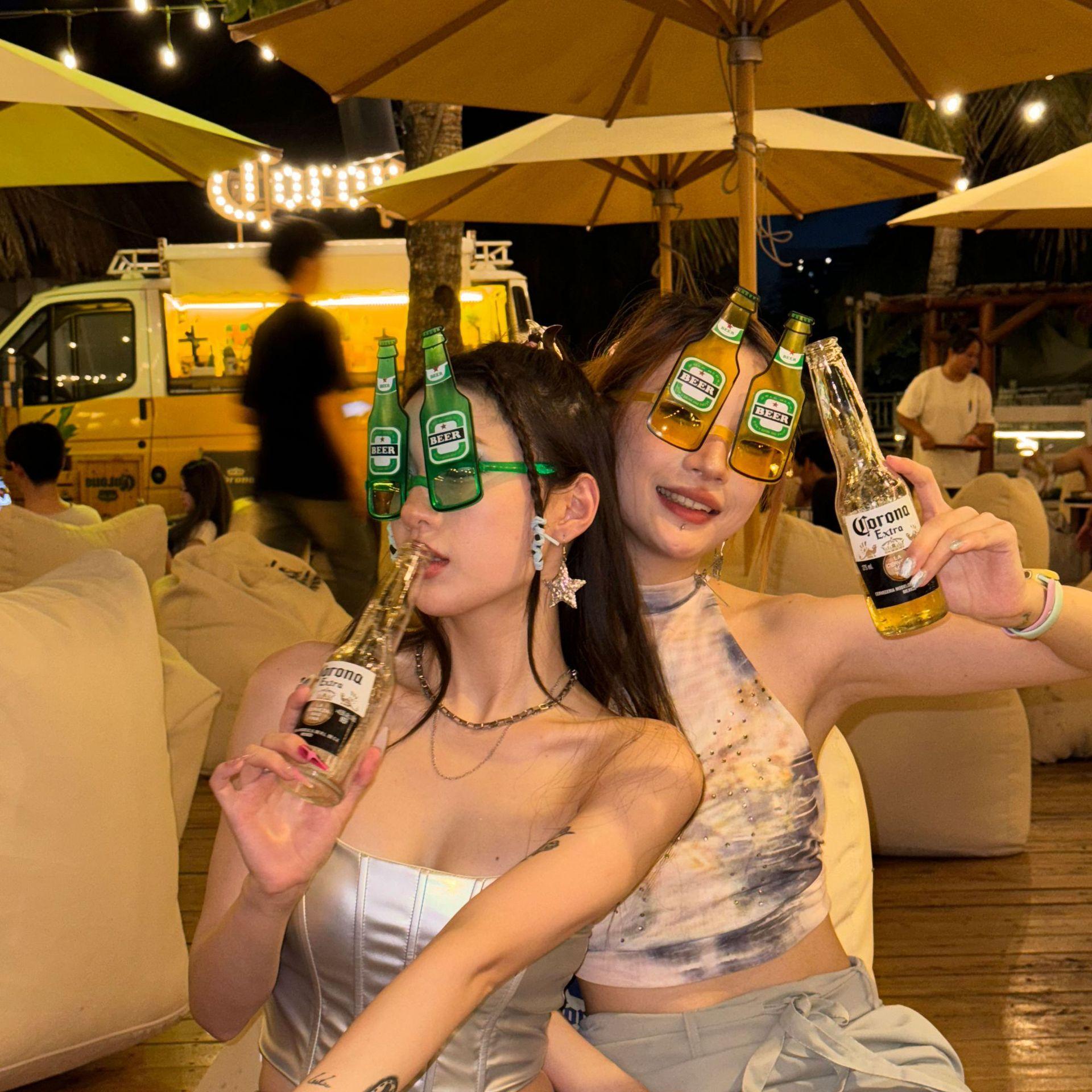 夏威夷酒瓶眼镜