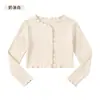 Ropa de baile para niñas, top cálido de manga larga para primavera y otoño, ropa de práctica de ballet, suéter de punto, chal pequeño de baile