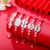 Pulsera de cuerda roja con colgante luantong de cuentas de jade natural de la suerte, estilo étnico tejido a mano, moda para hombre y mujer