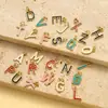 Europa e Estados Unidos mais vendidos coloridos óleo 26 letras cobre diy pingente feminino mais vendidos inglês A- Z joia colar pulseira pingente