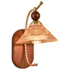 Lámpara de Pared Estilo Medieval, Lámpara Retro Francesa de Vidrio y Madera Maciza para Sala de Estar, Dormitorio o Mesita de Noche, Lámpara Decorativa Estilo Wabi-Sabi, Lámpara de Pared de Fondo