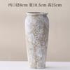 Vaso Cerâmico em Estilo Wabi-Sabi, Tamanho Grande, Design Simples, Adequado para Hidroponia, Flores Frescas Cortadas, Flores Secas Artesanais, Plantas Florais
