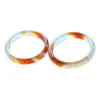 Pulseira Bracelete Largo de Calcedônia Translúcida Cor de Mel Tipo Gelo Brasileira Atacado, Pulseira de Ágata Vermelho Cereja, Pulseira de Jade Amarelo-Alaranjado