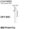 Talheres Ocidentais Liang Sheng de Aço Inoxidável 304 - Faca, Garfo, Colher, Garfo de Jantar com Cabo de Bambu Retrô de Luxo Leve, Colher de Jantar, Colher de Chá Espessa, Garfo