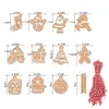 Novas etiquetas de papel kraft branco estampado para decoração de Natal da Amazon para comércio exterior, cartões para pendurar, etiquetas para árvore de Natal, cartões em atacado