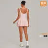 Vestido de tenis floral de alta elasticidad transfronterizo, espalda hermosa, para deportes al aire libre, fitness, golf y yoga 4126