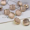 Botones metálicos perlados estilo ojo de gato para cheongsam, Hanfu, botones cuadrados pequeños para camisas, vestidos, suéteres y cárdigans