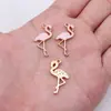 25,5x 13mm 1,1g joias diy liga acessórios gota de óleo multicolorido Flamingo pulseira pingente pingente pingente