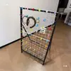 Estante de Malla de Hierro Portátil DIY para Montaje de Puesto, Estante de Exhibición de Kit de Materiales para Joyería