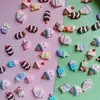 Caja de almacenamiento linda de resina para mini helado, galleta, pastel, pegamento de crema DIY, accesorios para belleza de teléfono móvil, manicura