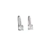 Elegantes Ganchos para Orejas de Circonita de Cuatro Garras, Pendientes Sencillos, Venta Caliente Transfronteriza, Pendientes de Botón Clásicos Redondos de Diamante a la Moda y Personalizados