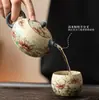 Tetera de Cerámica Verde Fuego Girasol, Olla Xishi, Juego de Té Kung Fu para el Hogar, Tetera Individual, Tetera Hecha a Mano Estilo Vintage