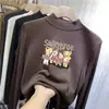Camiseta Térmica de Cuello Medio para Niños Mayores, Estilo Primavera y Otoño, Camiseta con Forro Polar de Otoño e Invierno para Niñas y Niños Pequeños
