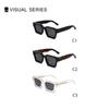 2025 Nuevas Gafas de Sol Retro Simples de Montura Cuadrada Engrosada Anillo Metálico Transfronterizo Gafas de Sol de Acetato de Alta Gama para Hombre y Mujer