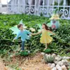 Adornos de hadas de flores para parejas, luminosos y transfronterizos, para jardín, casa de hadas, paisaje, estatua de resina, planta en maceta, decoración.