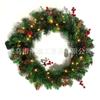Guirnalda navideña colgante para puerta, adorno de Navidad con luz, de PVC verde, 40/60 cm, venta al por mayor.