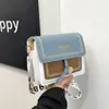 Bolso Cuadrado Pequeño de Bloques de Color de Moda para Mujer Verano 2026 Nuevo Bolso de Hombro con Correa Ancha Bolso Cruzado Elegante Bolso para el Trabajo