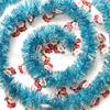 Yuqi Nova Decoração de Fita Floral do Papai Noel de Natal Inverno Macaron Fita de Listras de Neve Enfeites Pendurados