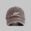 Gorra de béisbol americana para hombre, estilo vaquero viejo lavado, color gris, para mujer, primavera y otoño verano 2024