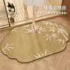 Nueva Alfombrilla Absorbente para Suelo de Baño Estilo Chino Barro de Diatomeas Estilo Nacional Bambú Alfombrilla para Entrada Puerta de Baño Antideslizante Secado Rápido Alfombrilla para Pies