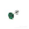 Aretes Redondos Transfronterizos Europeos y Americanos de Zirconia Aretes Geométricos de Acero Inoxidable de Acero de Titanio con Incrustaciones de Diamantes para Mujeres y Hombres Joyería de Aretes de Clavo para Hueso de la Oreja