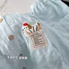 Conjunto de Pijama de Algodón Lindo de Nube de Dibujos Animados para Niñas, Conjunto de Dos Piezas de Cárdigan de Manga Larga para Primavera y Otoño para Niñas Mayores