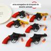 Pistola Canhão Dourada e Prateada Galvanizada Som de Canhão de Papel Modelo Revolver 80 Brinquedo de Infância Nostálgico Arma de Artilharia