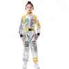 Traje de astronauta plateado traje espacial para niños traje espacial COS errante de la Tierra traje de disfraz para drama escénico