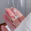 Collar Inteligente de Mariposa con Diamantes Completos Nuevo Estilo Primavera y Verano 2023 Lujo Accesible Diseño de Nicho de Gama Alta Cadena Popular para Suéter Joyería