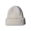 Gorro tejido simple gorro de lana color liso Retro japonés todo partido gorro apilado protección para las orejas punta cerrada cálido gorro para el frío hombres y mujeres