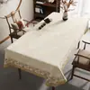 Toalha de mesa estilo Zen Chinês, à prova de óleo, à prova d'água, resistente a manchas, fácil de limpar, luxo leve, toque de alta qualidade, estilo chinês tradicional, toalha de mesa de chá vintage