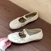 Zapatos Planos Retro Franceses de Punta Redonda de Piel Suave para Abuela 2026 Primavera Nuevos Versátiles Cómodos Bailarinas para Mujer