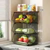 Prateleira de Armazenamento para Mesa, Aparador, Prateleira Multicamadas para Armazenamento de Vegetais, Frutas e Lanches na Cozinha, Organizador de Copos para Bancada da Sala de Estar