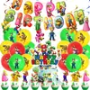 Decoración de Fiesta Temática de Cumpleaños de Mario Transfronteriza Super Mary Fiesta Infantil Globo Colgante Bandera de Tirar Inserto