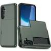 Funda para teléfono con tarjetero deslizante adecuada para Samsung S26 Ultra S25Plus Funda protectora tipo armadura Note20 Moderna A16